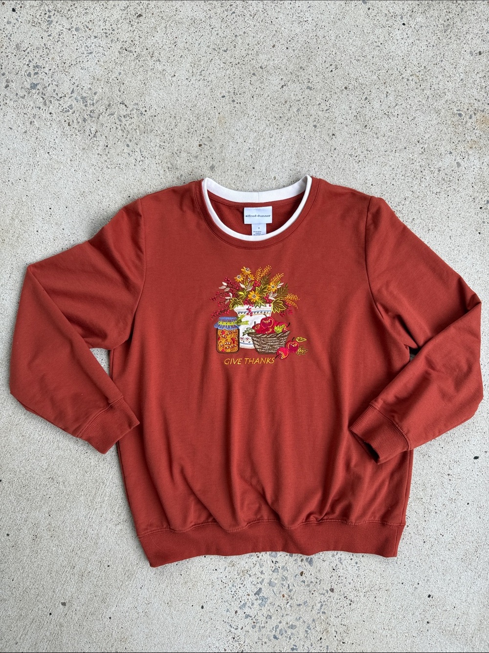 Alfred Dunner “Give Thanks” Sweatshirt Size Medium - Picture 6 of 7